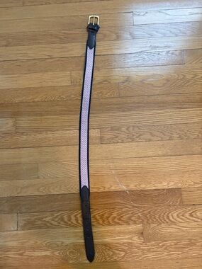 Vineyard Vines Pink and Brown Whale Belt  Size 30